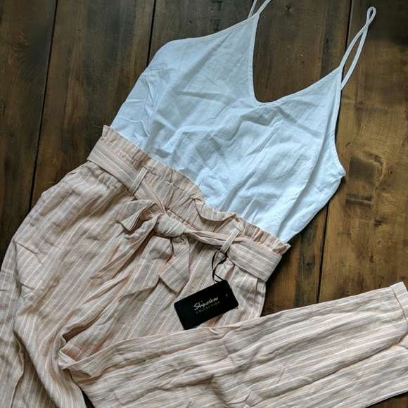 Shinestar Other - NWOT Gorgeous Pinstripe Jumpsuit